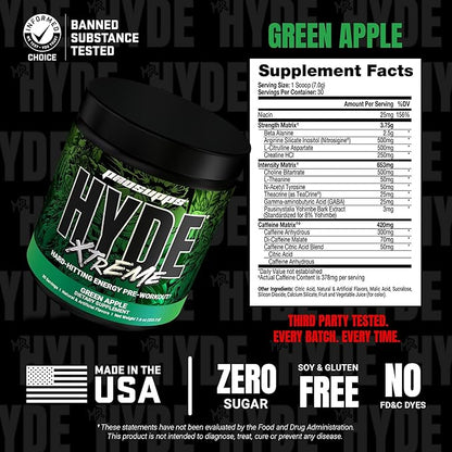 PROSUPPS Mr. Hyde Xtreme Pre Workout Powder with Creatine, Beta Alanine & Caffeine - Extreme