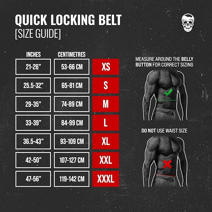 Gymreapers Quick Locking Weight Lifting Belt for Men Gym Belt for Powerlifting Deadlift Belt with 4