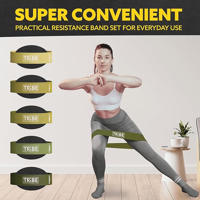 Fabric Resistance Bands for Working Out - Booty Bands for Women and Men - Exercise Bands Resistance