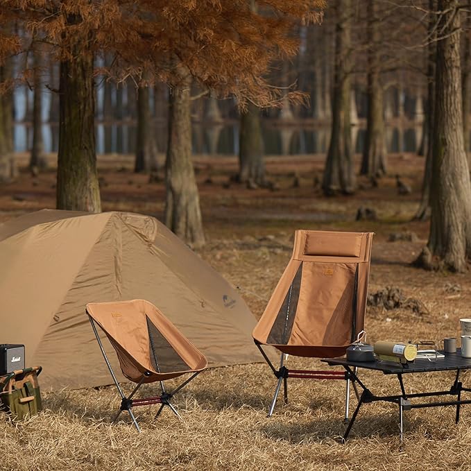 Naturehike YL08 Ultralight Camping Chair, 2.38 LBS Portable Backpacking Chair with Anti-Sinking