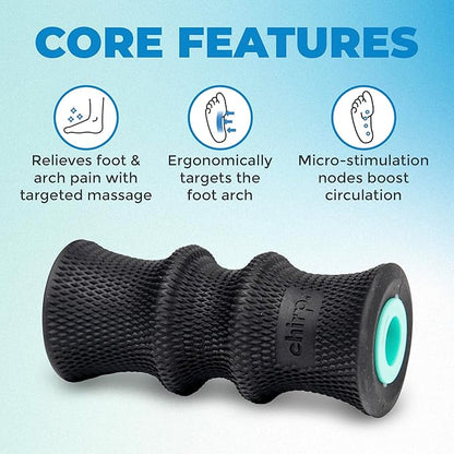 Chirp Wheel Foam Roller ??Targeted Back & Neck Relief, Lumbar Spine Stretcher, Spinal Decompression