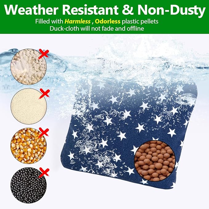EunHo Cornhole Bags Set of 8 Regulation Size & Weight Corn Hole Bean Bags Official Professional All