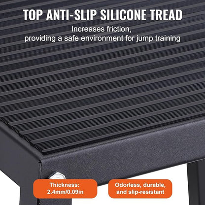 VEVOR Plyometric Jump Box, 18 Inch Plyo Box, Steel Plyometric Platform and Jumping Agility Box