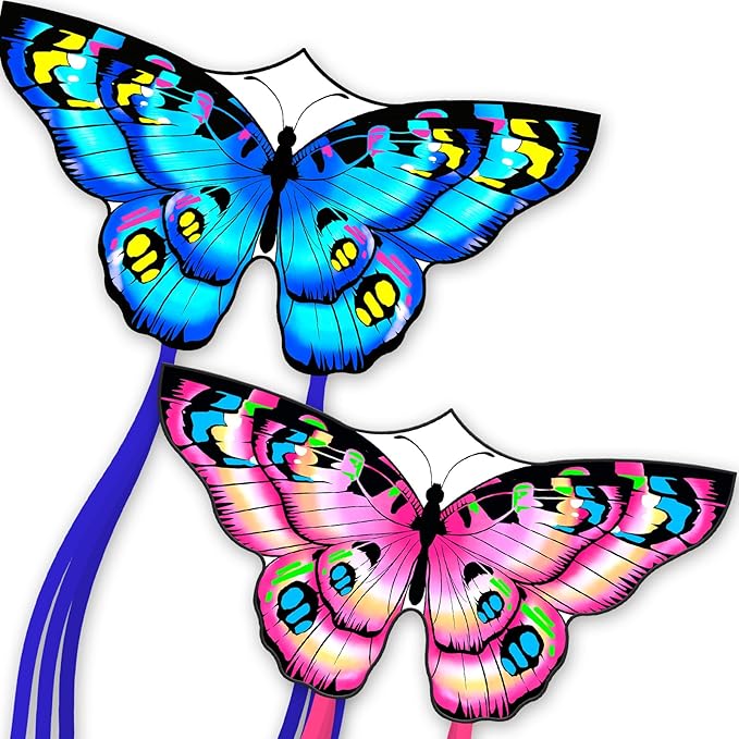 The Doinfly Butterfly-Shaped Kite is an Easy-to-Fly Kite Suitable for Both Children and Adults, and