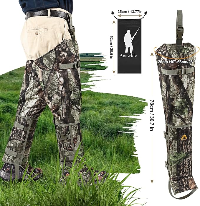 Snake Guard Chaps Waterproof Snake Chaps for Hunting Snake Bite Protection Gear Adjustable Size
