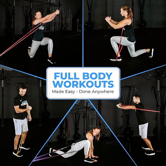 Pull Up Assistance Resistance Bands - Long Loop Power Bands for Men and Women - Strength Power