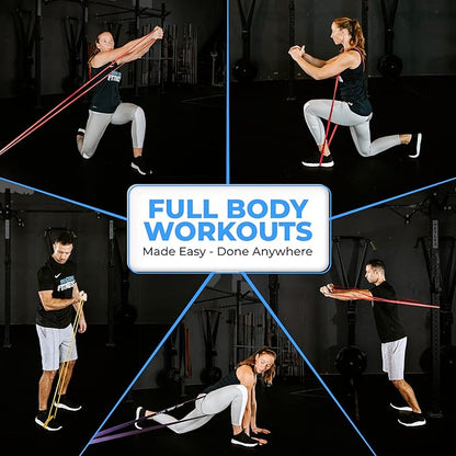 Pull Up Assistance Resistance Bands - Long Loop Power Bands for Men and Women - Strength Power