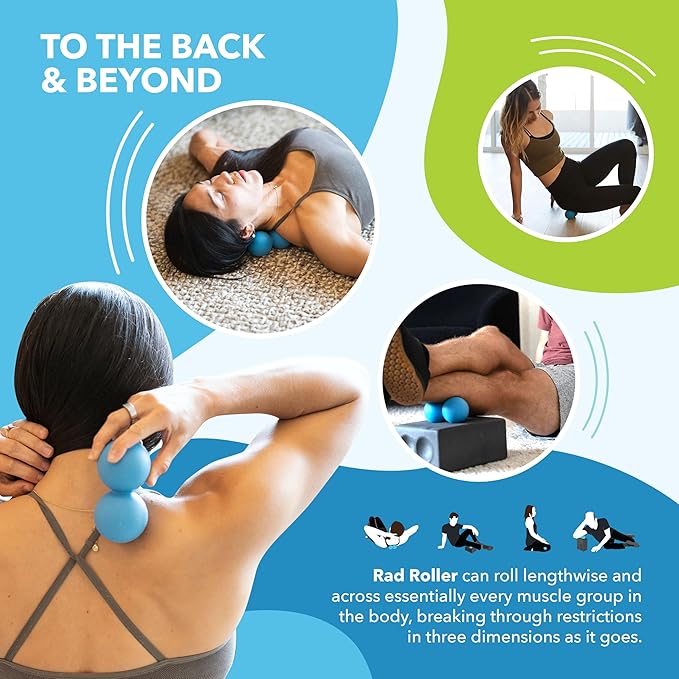 RAD Original Peanut Massage Ball ??Medium Density Yoga Deep Tissue Roller Ball ??Myofascial Release
