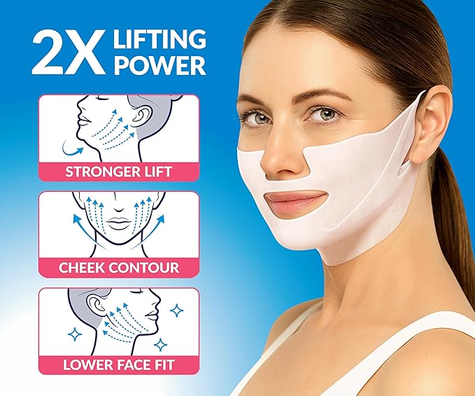 Stylia MaxiLift V-Line Lifting Collagen Face Mask – Enhanced Double Chin Reducer – Jawline Shaper
