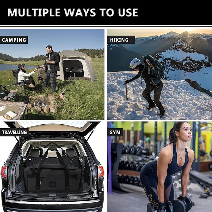 Large Duffle Bag for Travel - Men & Women, Foldable Gym Duffle Backpack, Heavy Duty Tactical