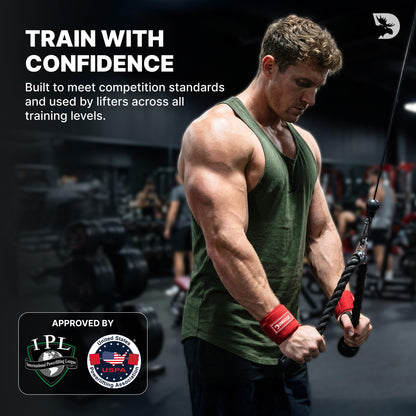 DMoose Wrist Straps for Weightlifting 12 and 18 Inches Thumb Loops with Wrist Support for Workouts