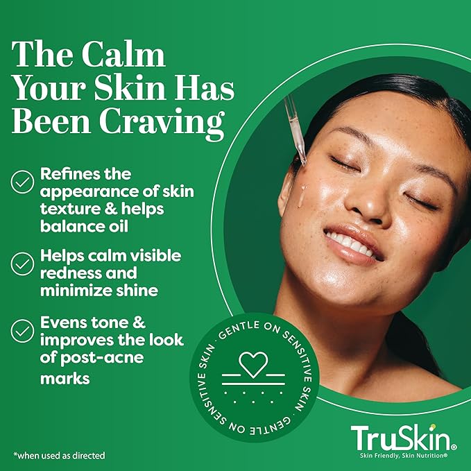 TruSkin Tea Tree Oil Acne Treatment for Face – Acne Serum – Improve the Appearance of Pores, Skin