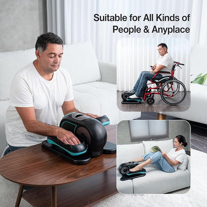 Under Desk Elliptical Machine, Ellipse Leg Exerciser for Seniors, Seated Pedal Exerciser with