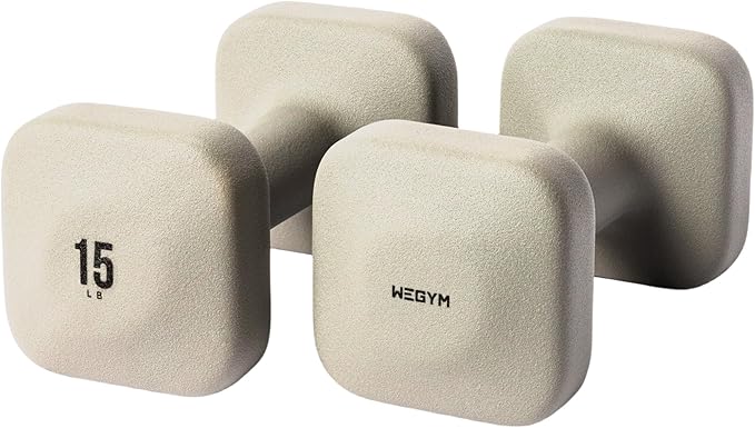 SafeGrip Dumbbells, Anti-Slip, Anti-Roll, Thick Handles, Free Weights, Square Dumbbells for Secure