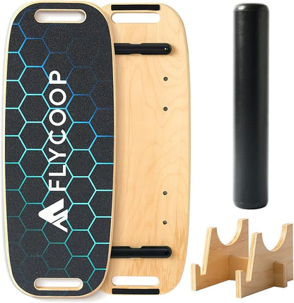 Balance Board for Adult with Adjustable Stoppers: 3 Modes Wobble Board with Roller Exercise