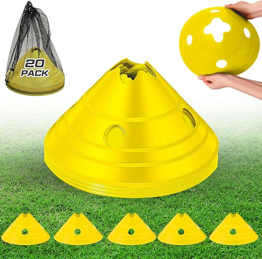 ShinyRelief Jumbo Disc Cones Jumbo Soccer Cones with Mesh Bag Giant Large Agility for Soccer