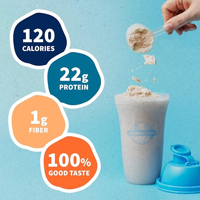 Garden of Life Organic Vegan Protein Powder, Plant Based & BCAAs, Organic Protein Powder with
