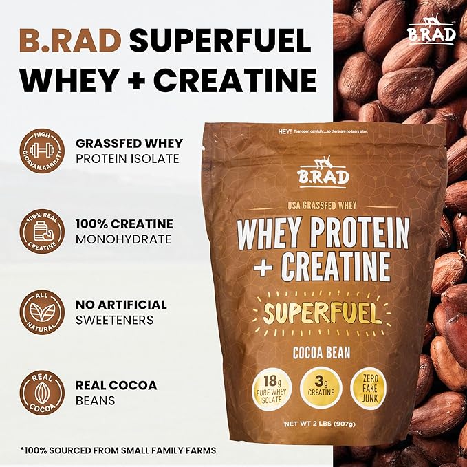 B.rad Superfuel - Grass Fed Whey Protein Isolate Boosted with Creatine | Farm-Fresh