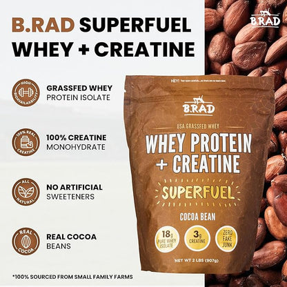 B.rad Superfuel - Grass Fed Whey Protein Isolate Boosted with Creatine | Farm-Fresh