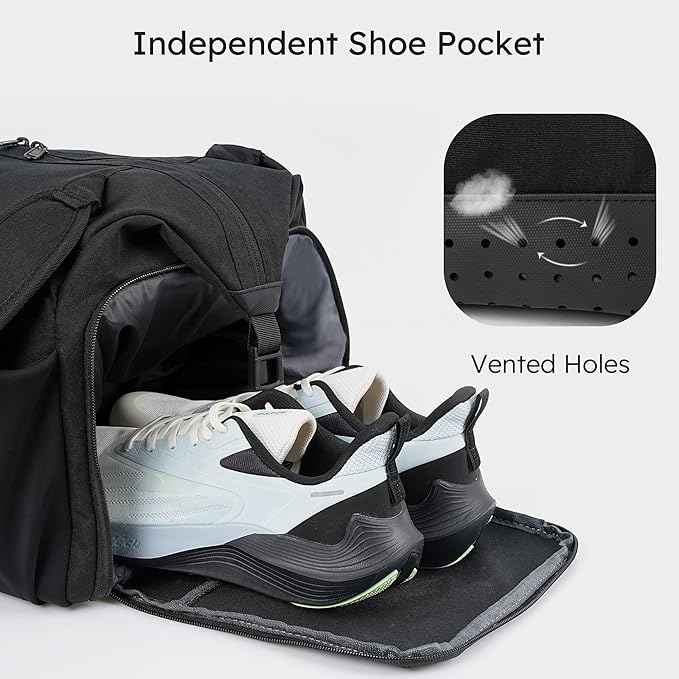 Small Gym Bag for Men with Shoes Compartment and Wet Pocket Convertible Duffle Bag and Gym Backpack