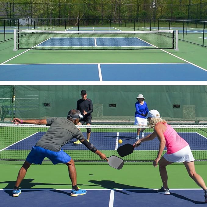 Pro Pickleball Net Portable with Wheels – 22ft Heavy Duty Pickleball Net System with Sturdy