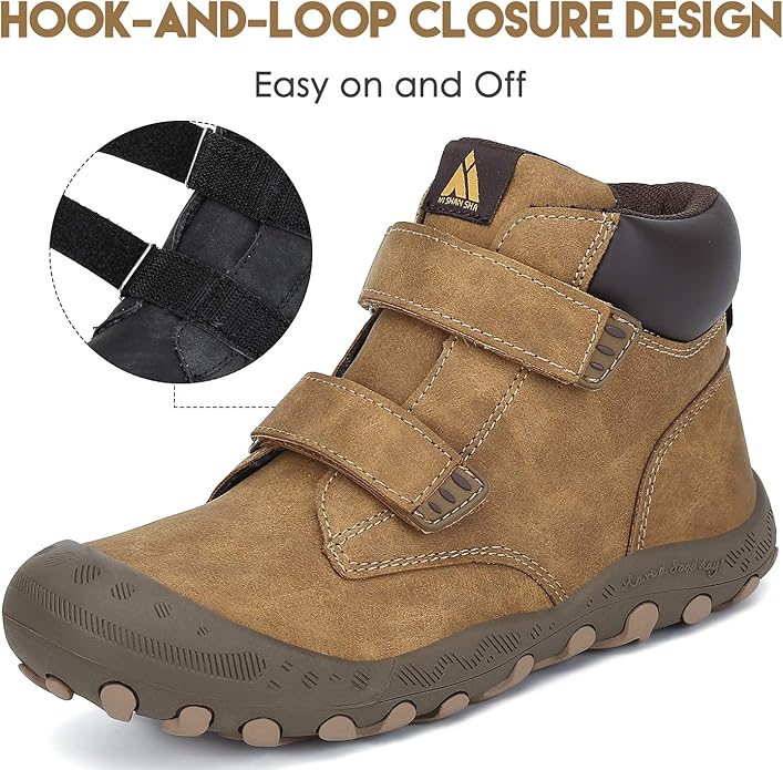 Mishansha Kids Hiking Boots Toddler Girls Boys Hiking Shoes Water-Resistant Anti-Collision Non-Slip
