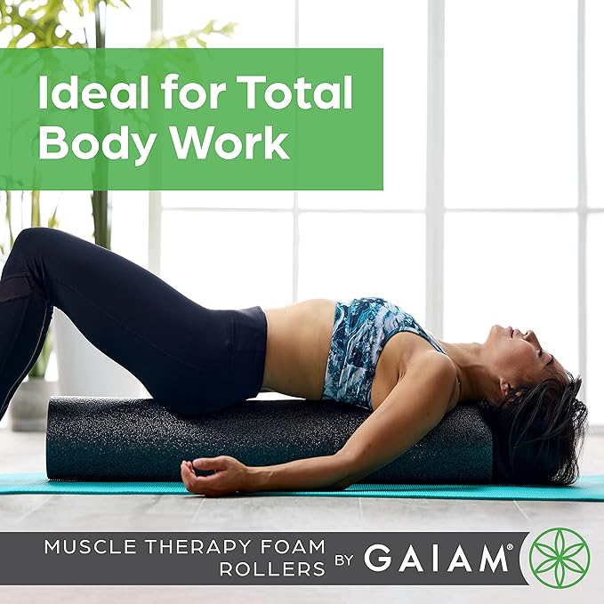 Gaiam Restore Foam Roller for Muscle Massage - Deep Tissue Muscle Massager for Sore Muscles &