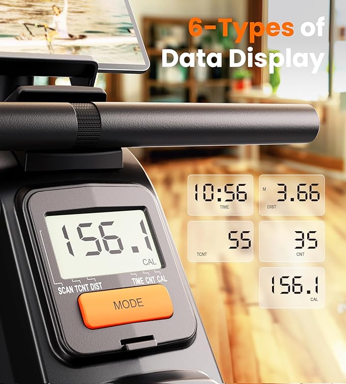 YOSUDA Magnetic/Water Rowing Machine for Home - Rower Machine Use with Bluetooth, App Supported