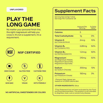Magna Electrolyte Powder Drink Mix for Hydration, Energy & Focus Support with Magnesium L