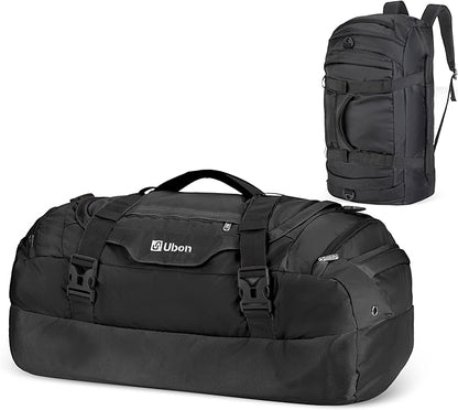 Ubon Large Duffel Bag Weekender Bags with Shoe Compartments 4-Way Sports Gym Backpack with Padded