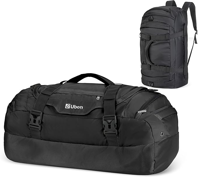 Ubon Large Duffel Bag Weekender Bags with Shoe Compartments 4-Way Sports Gym Backpack with Padded