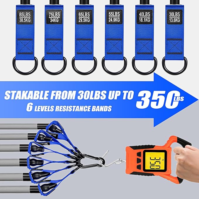 Heavy Resistance Bands for Working Out, 350lbs/450lbs Exercise Bands with Handles, Workout Bands