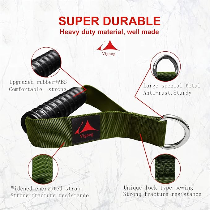 Heavy Duty Gym Workout Handles Attachment for Cable Machine,Resistance Band,Pulley System Home