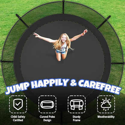 Trampoline 8FT 10FT 12FT 14FT 16FT, Outdoor Trampolines for Kids and Adults, Recreational