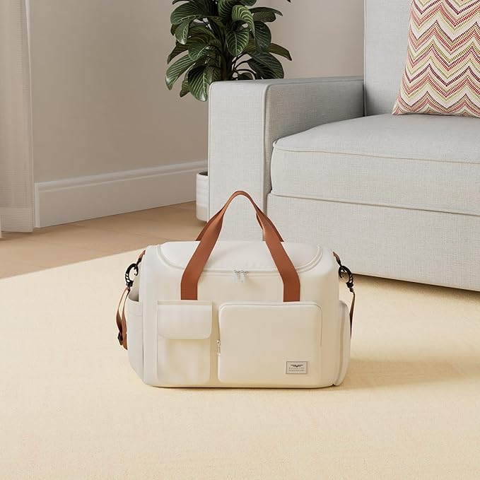 FIORETTO Women's Gym Duffle Bag with Shoes Compartment, 37L Capacity, Ideal for Travel, Gym