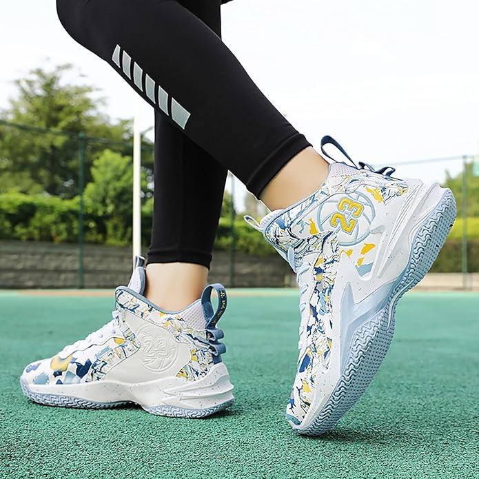 Boys Basketball Shoes Breathable Indoor Athletic Shoes Youth Outdoor Fashion Sneakers Comfortable