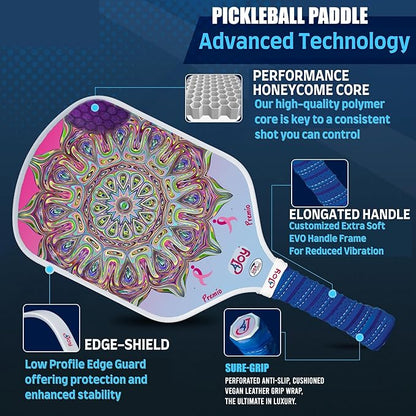 4Joy Pickleball Paddle Premio Series - Thermoformed Premium T700 Carbon Fiber Pickleball Paddless
