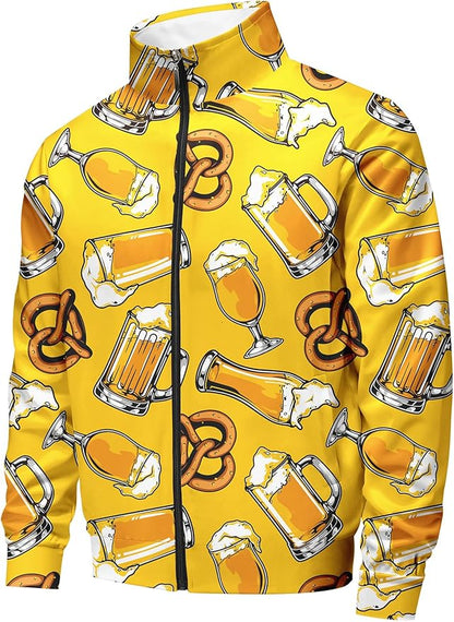 DOOPCCOR Men Track Suits Sets 80s outfit for men tracksuits sweatsuits 2 Piece sets Zip Casual