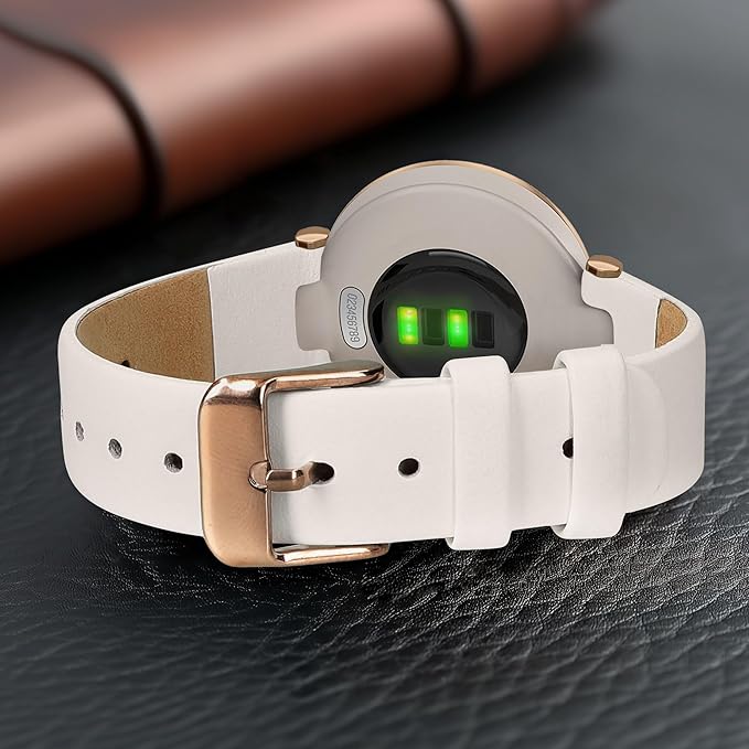 kwmobile Real Leather Watch Strap Compatible with Garmin Lily Sport - Fitness Tracker Replacement