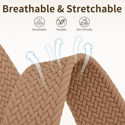 Braided Band Compatible with Fitbit Versa 4 Bands for Woman/Versa 3/Sense 1/Sense 2 Band, Magnetic