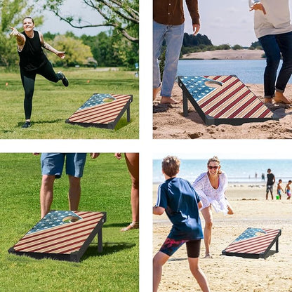 2’x3’ Cornhole Boards Set, Cornhole Outdoor Game Set - Corn Hole Toss Boards Set with 8 Cornhole