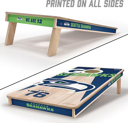 YouTheFan NFL 2’ x 4’ Professional Wood Cornhole Game