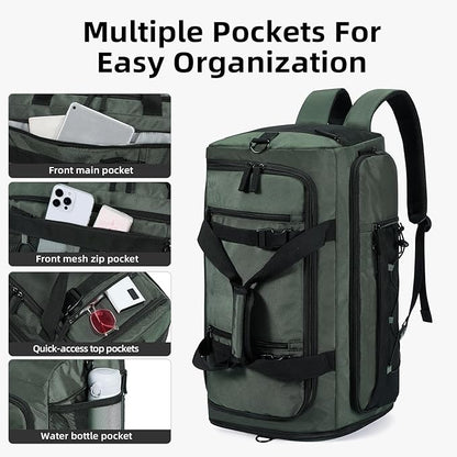 CLUCI Gym Bag for Men & Women, 35L Sports Duffle Bag for Travel,4 in 1 Weekender Bag,Overnight