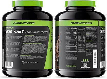 MusclePharm Combat 100% Whey Protein Powder, Chocolate Milk, Fast Recovery & Muscle Gain with Whey