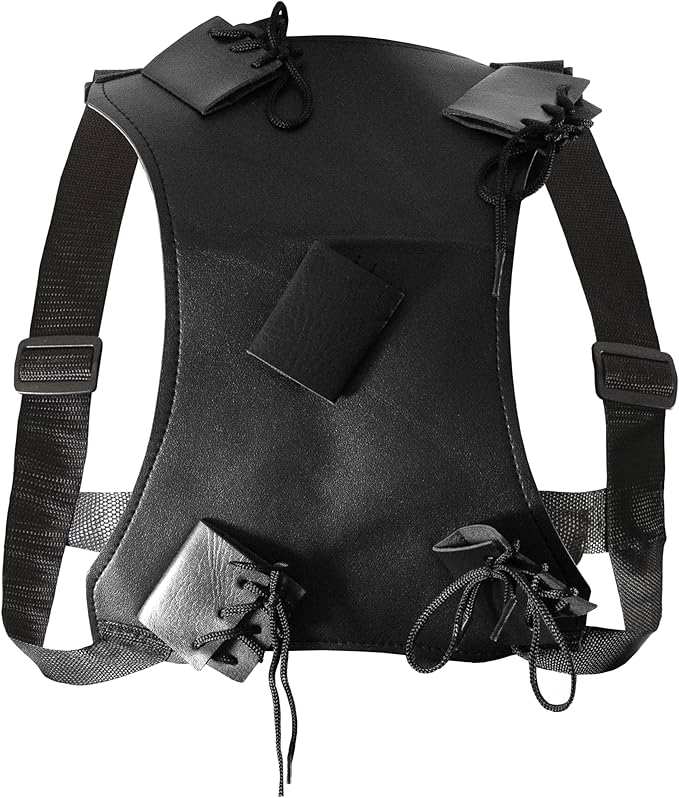 Sword Back Holster Complete with Balaclava. Black Leather Carrying Case, Ninja Hero Sheath-Weapons