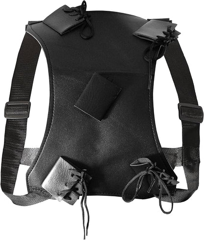Sword Back Holster Complete with Balaclava. Black Leather Carrying Case, Ninja Hero Sheath-Weapons