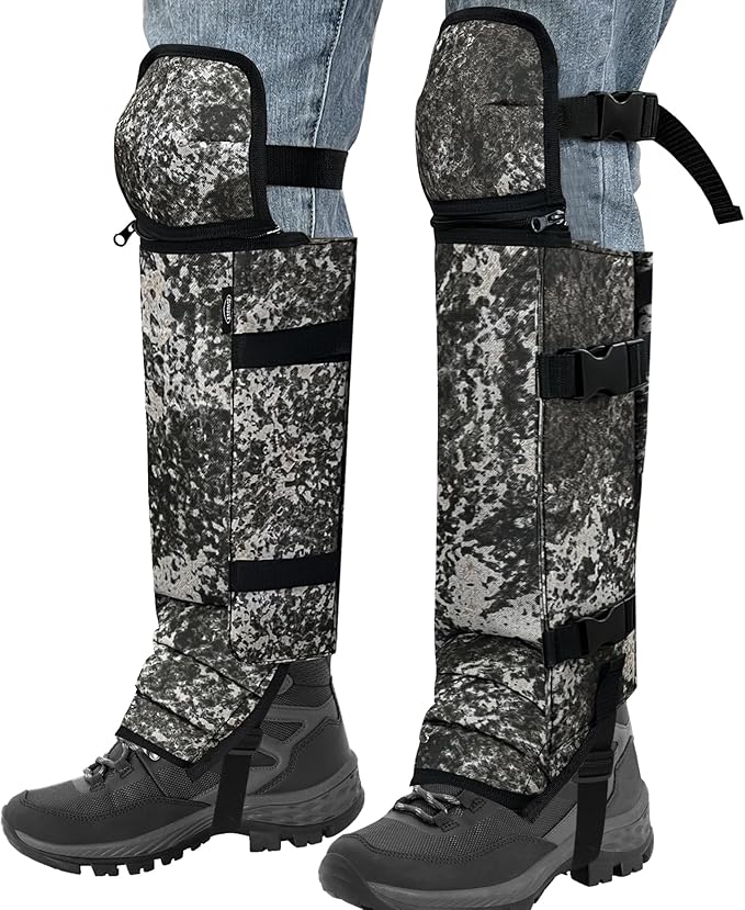 Snake Gaiters Leg Guards, Waterproof Snake Guards, Adjustable Snake Bite Protection for Lower Legs