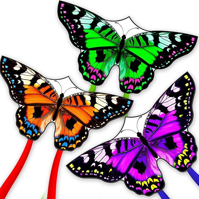 Butterflys for Kids, Beautiful Kite Easy to Fly for Beginners with 328 ft Line & Line Winder