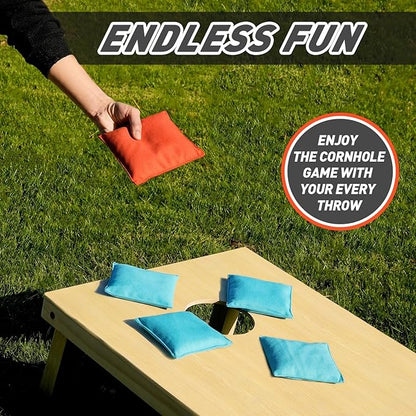 Cornhole Bags Set of 8 Regulation Corn Hole Bean Bags for Cornhole Game, Professional Weather