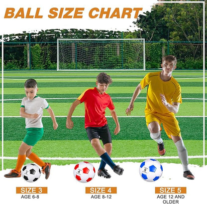 12 Set Christian Charity Donation Supplies Soccer Balls with Pumps and Drawstring Bags Soccer